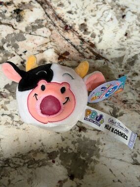 PBJs Plush Stress Ball Jellies Cow Milk N. Cookies NWT